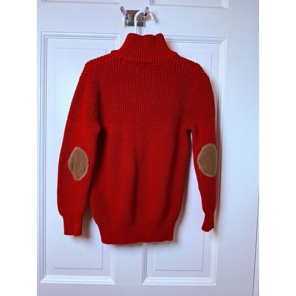Hope & Henry Youth Boy's Red Sweater wth Elbow Pads and Wooden Buttons SZ S - Picture 3 of 11